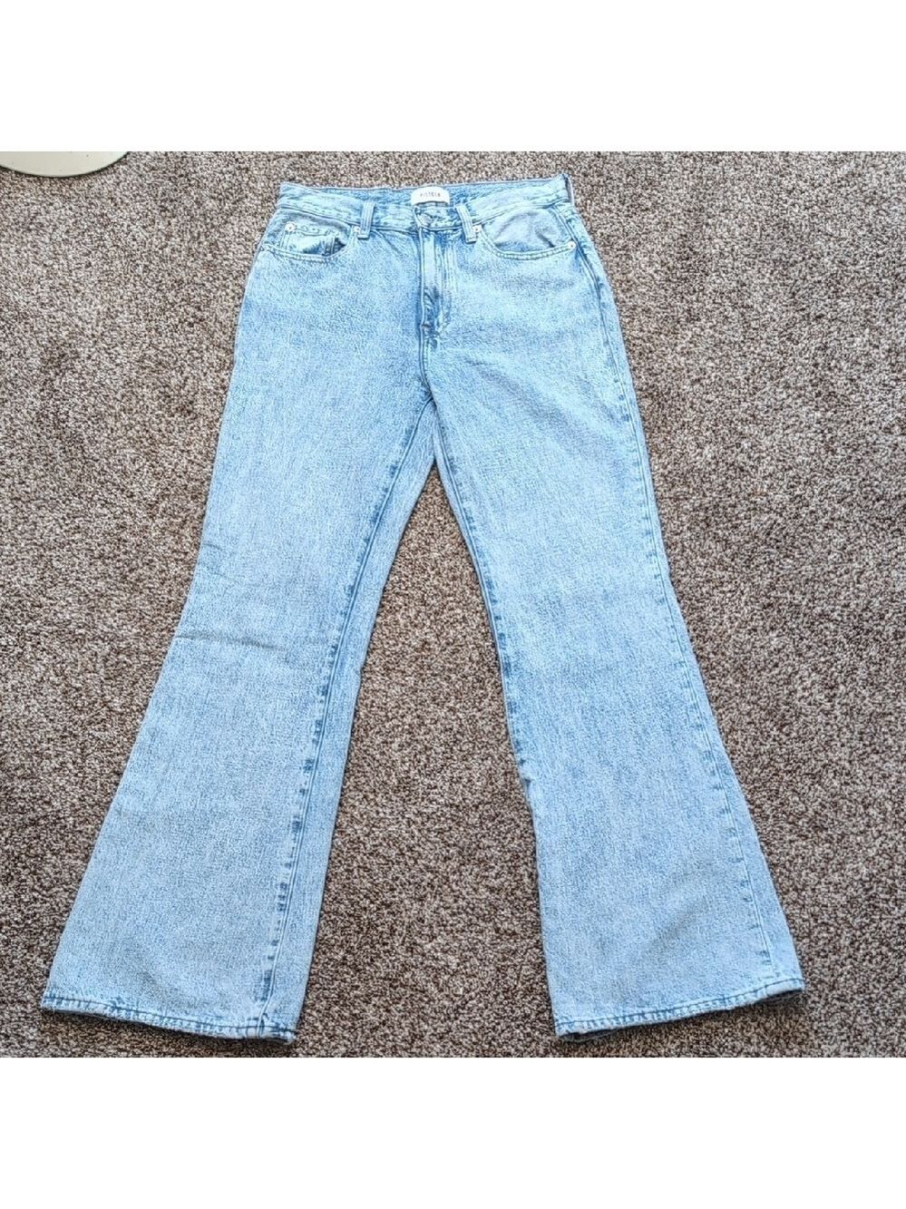 Pistola Stevie High Rise Relaxed Wide Leg Flare Light Blue Jeans Size 26